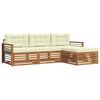 vidaXL Set vanjskih sofa s jastukom 4 pcs Prirodna i krem