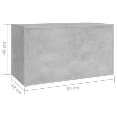 vidaXL Škrinja za pohranu boja betona 84x42x46 cm konstruirano drvo