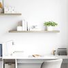 vidaXL Plutajuća zidna polica boja hrasta 120 x 23,5 x 3,8 cm MDF