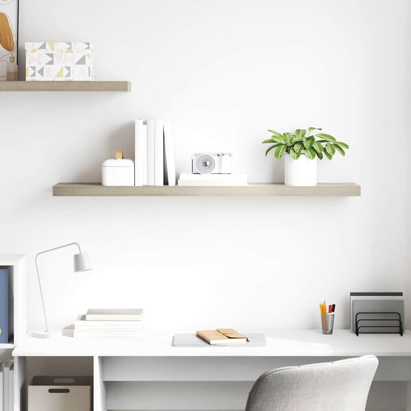 vidaXL Plutajuća zidna polica boja hrasta 120 x 23,5 x 3,8 cm MDF