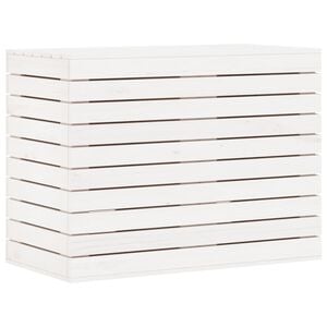 vidaXL Ko&scaron;ara za rublje bijela 88,5x44x66 cm od masivne borovine