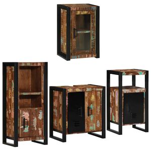 vidaXL Set namje&scaron;taja za kupaonicu 4 kom. &Scaron;areni 55 x 35 x 60 cm