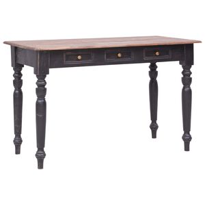 vidaXL Radni stol s 3 ladice 117 x 57 x 75 cm masivno drvo mahagonija