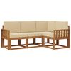 vidaXL Set vanjskih sofa s jastukom 4 pcs Prirodna i bež