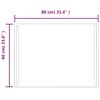 vidaXL LED kupaonsko ogledalo 80x60 cm