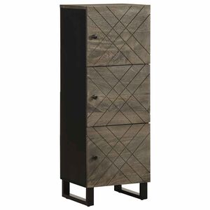 vidaXL Visoka komoda crna 40 x 33 x 110 cm od masivnog drva manga
