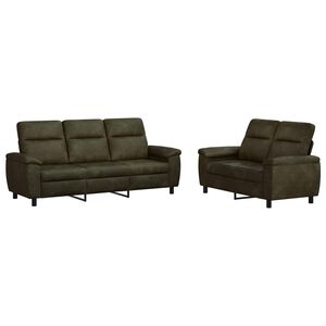 vidaXL Set sofe 2 pcs Maslinasto zelena Umetnička suknja koža
