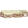 vidaXL Set vanjskih sofa s jastukom 7 pcs Prirodna i krem