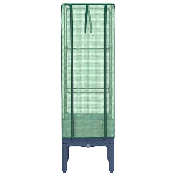 vidaXL Povi&scaron;ena gredica s pokrovom za staklenik 40 x 40 x 140 cm