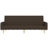 vidaXL Dvosjed na razvlačenje od tkanine s tabureom tamnosmeđi