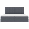 vidaXL Krevet s madracem i skladi&scaron;tem Tamno siva 200 x 200 cm Bar&scaron;un