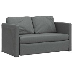 vidaXL Podni kauč na razvlačenje tamnosivi 112x174x55 cm od tkanine