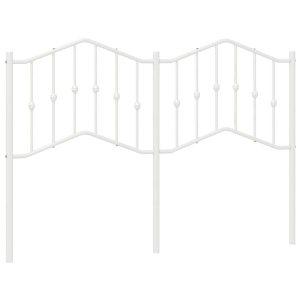 vidaXL Metalno uzglavlje bijelo 140 cm