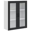 vidaXL Zidni stakleni ormarić PORTO Crna 80 x 31 x 100 cm