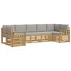 vidaXL Set vanjskih sofa 6 kom. Bijela i svijetlosiva Poliester