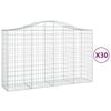 vidaXL Lučne gabionske ko&scaron;are 30kom 200x50x120/140cm pocinčano željezo