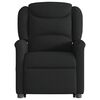 vidaXL Masažni naslonjač na podizanje od tkanine crni