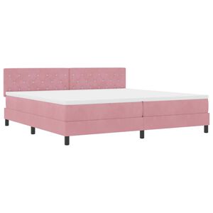 vidaXL LED Box Spring Krevet Ružičasta 200 x 200 cm Bar&scaron;un