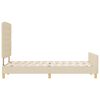 vidaXL Krevetna konstrukcija s uzglavljem Krema 120 x 190 cm tkanina