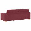 vidaXL Sofa 3 pcs Vinska crvena 220 x 80 x 84 cm Platnasta tkanina