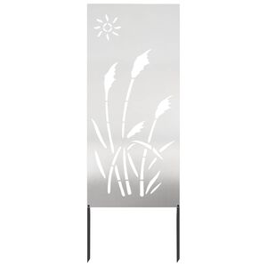 vidaXL Privatnost u vrtu Srebrno 50 x 140 cm Nehrđajući čelik