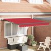 vidaXL Skrovita tenda Crvena 300 x 250 cm Tkanina i Aluminij