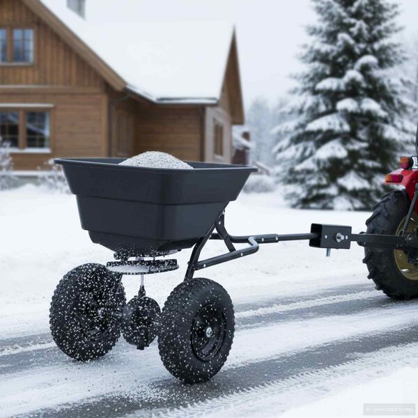 vidaXL Rasipač Crna 106 x 53 x 75 cm PVC i čelik