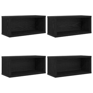 vidaXL Stalak za CD-ove 4 kom. Crni hrast 40 x 17 x 17 cm