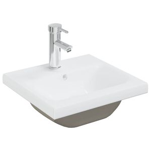 vidaXL Ugradbeni umivaonik sa slavinom 42x39x18 cm keramički bijeli