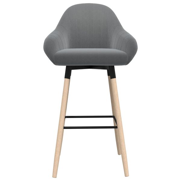 vidaXL Barski stolci od tkanine 2 kom svjetlosivi