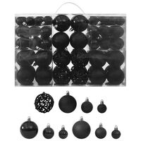 vidaXL Set od 100 božićnih kuglica crni