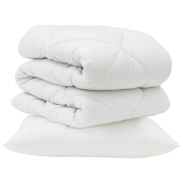 vidaXL Poplun s jastukom 2 pcs Bijelo Mikrovlakna