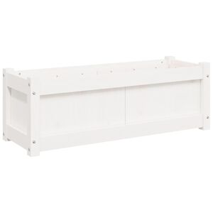 vidaXL Vrtna sadilica bijela 90x31x31 cm od masivne borovine