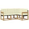 vidaXL Set vanjskih sofa s jastukom 4 pcs Bijela i krem
