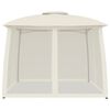 vidaXL Sjenica s dvostrukim krovom i zidovima krem 2,93x2,93 m čelična