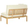 vidaXL Set sofe s jastukom Krema 133 x 92 x 69 cm Čvrsto drvo akacije