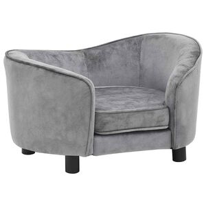 vidaXL Sofa za pse siva 69 x 49 x 40 cm pli&scaron;ana