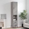 vidaXL Visoka komoda siva sonome 34,5x34x180 cm od konstruiranog drva