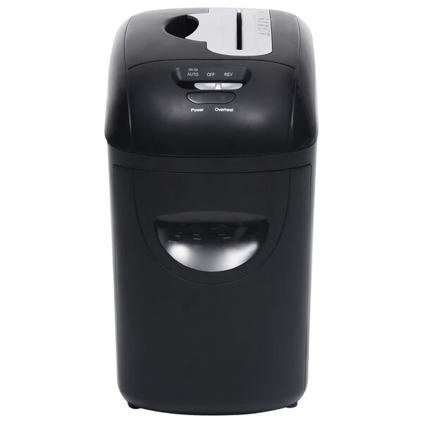 vidaXL Uni&scaron;tavač papira 10 listova mikrorez crni