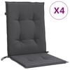 vidaXL Jastuci za stolice 4 kom antracit 100 x 50 x 7 cm od tkanine