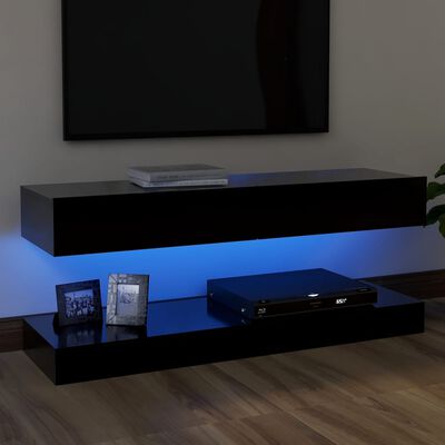 vidaXL TV ormarić s LED svjetlima crni 120 x 35 cm