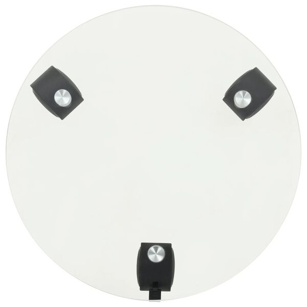 vidaXL Pomična postolja za biljke 2 kom kaljeno staklo 28 cm okrugla