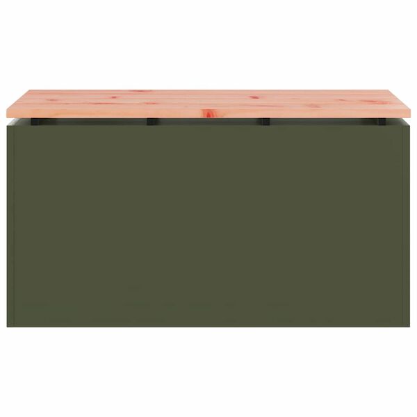 vidaXL Vrtna klupa Maslinovo zelena 80 x 40 x 43 cm Čelik