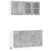 vidaXL Kuhinjska jedinica Lyon 4 pcs Betonska siva Konstruirano drvo