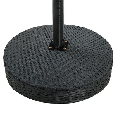 vidaXL Vrtni stol crni 60,5 x 106 cm od poliratana