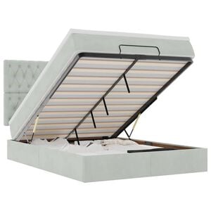 vidaXL Otomanski krevet s madracima i LED 140x190 cm bar&scaron;unasti