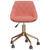vidaXL Okretna blagovaonska stolica ružičasta bar&scaron;unasta
