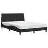 vidaXL Krevet s madracem Hanko crni 140x200 cm bar&scaron;unasti