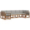vidaXL Set vanjskih sofa 7 kom. Prirodna i svjetlosiva