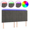 vidaXL LED uzglavlje tamnosivo 200x5x118/128 cm bar&scaron;unasto